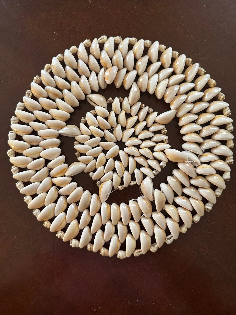 Handcrafted Shell Trivet - Natural Cream Home Accent